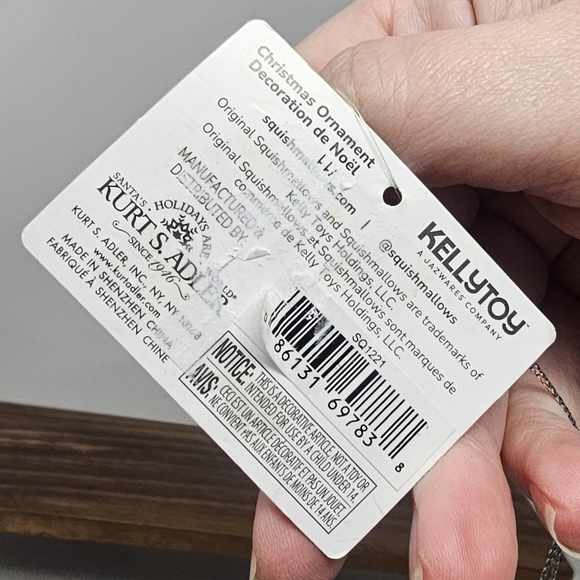 Squishmallows Holiday Christmas Ornament- Hans The Hedgehog Kurt Adler 2022 NEW - Picture 9 of 11